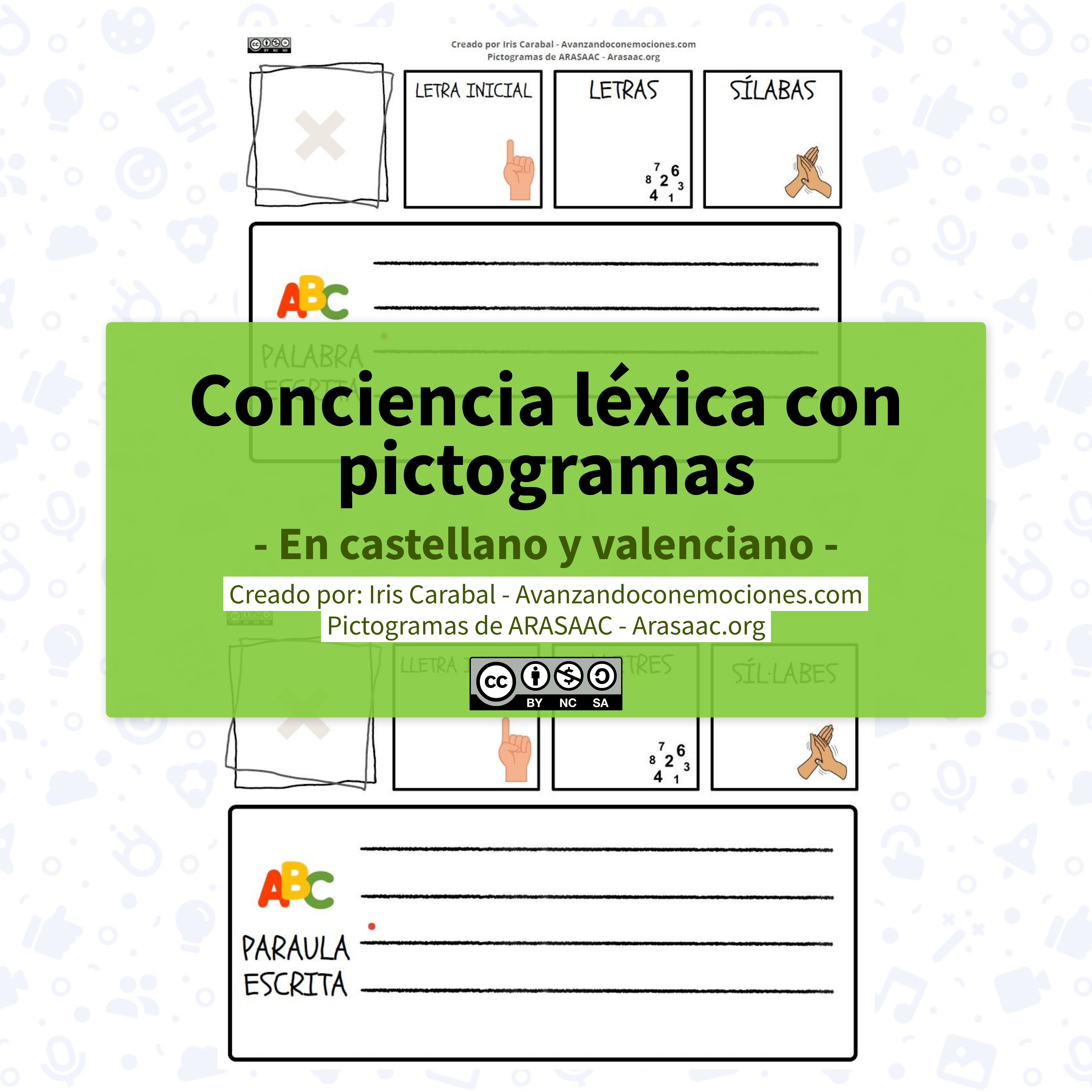 Conciencia léxica con pictogramas